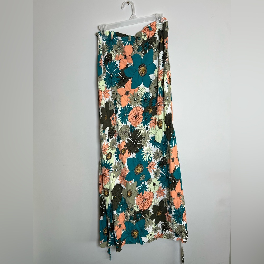 Free People That’s A Wrap Printed Maxi Skirt Size Large - Picture 5 of 5